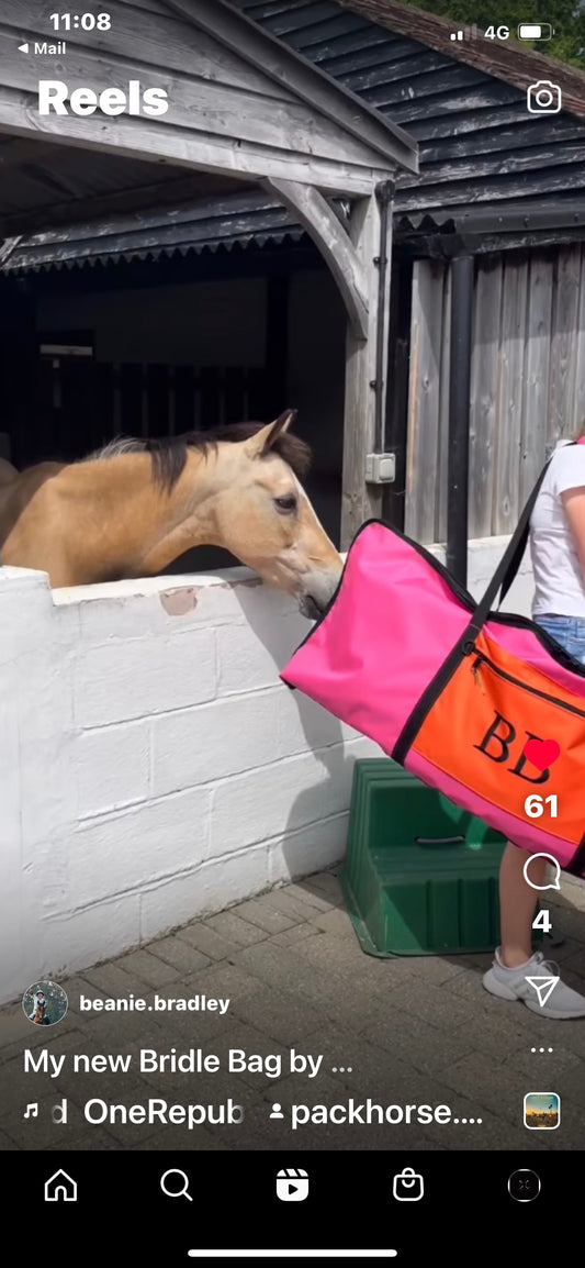 Your customised packhorse,  created in your colours finished with your logo and/or initials.